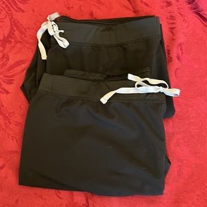 2- Figs Tall Livingston Black Scrub pants